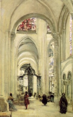 The interior of Sens cathedral, 1874